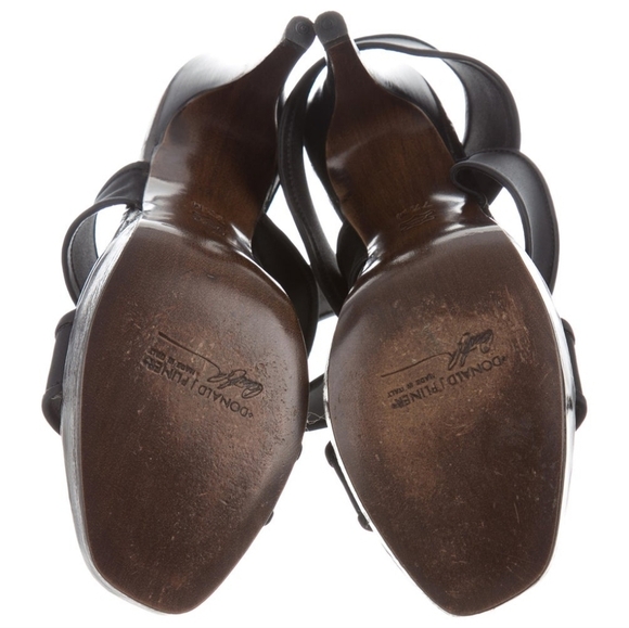 DONALD J PLINER Idra Crossover Sandals Pewter satin elastic 8.5 - Picture 7 of 7